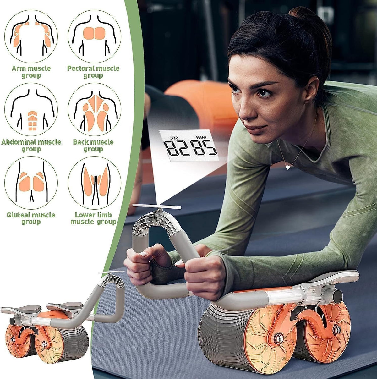 Abdominal Wheel For Men & Women With Display - Best Excercise Roller